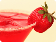 Sugar Sweet Red Strawberry Martini Drink